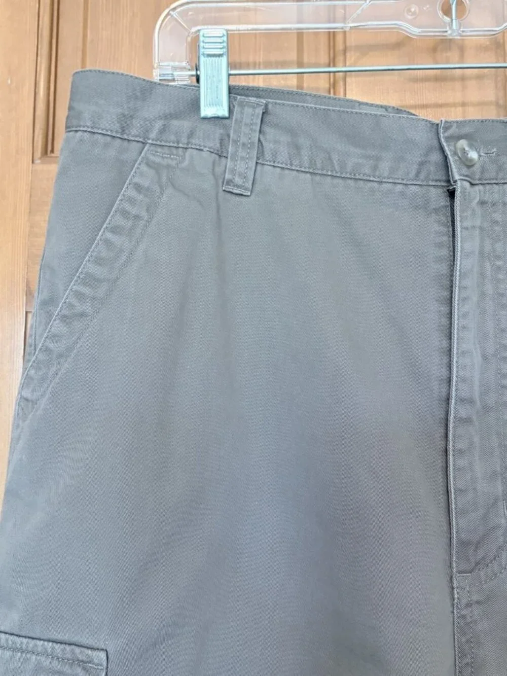 Croft & Barrow Men's Khaki Brown Cargo Shorts 100% Cotton Size 36 NWOT